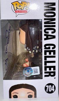 Courtney Cox Signed Funko Pop #704 "Monica Geller" Friends (Purple Ink) *RARE* - Beckett COA