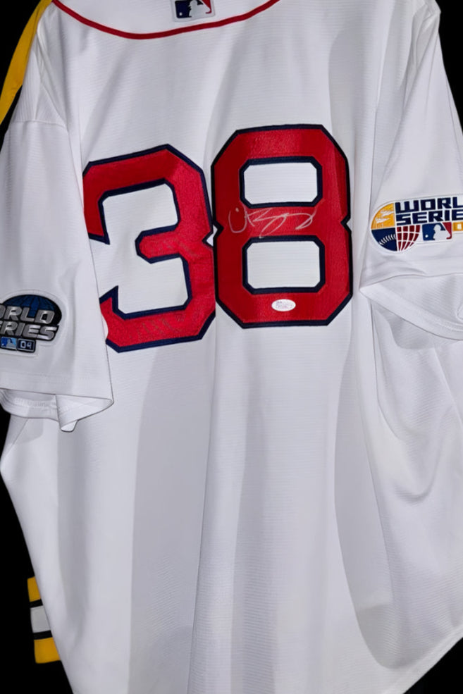 Curt Schilling Signed 2004 World Series Licensed Jersey - JSA COA