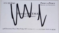 Christian Bale Signed Business Card (American Psycho) - Beckett COA