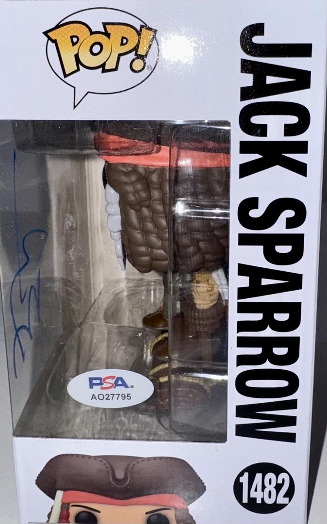 Johnny Depp Signed Funko Pop #1482 Jack Sparrow (Blue Ink) - PSA COA