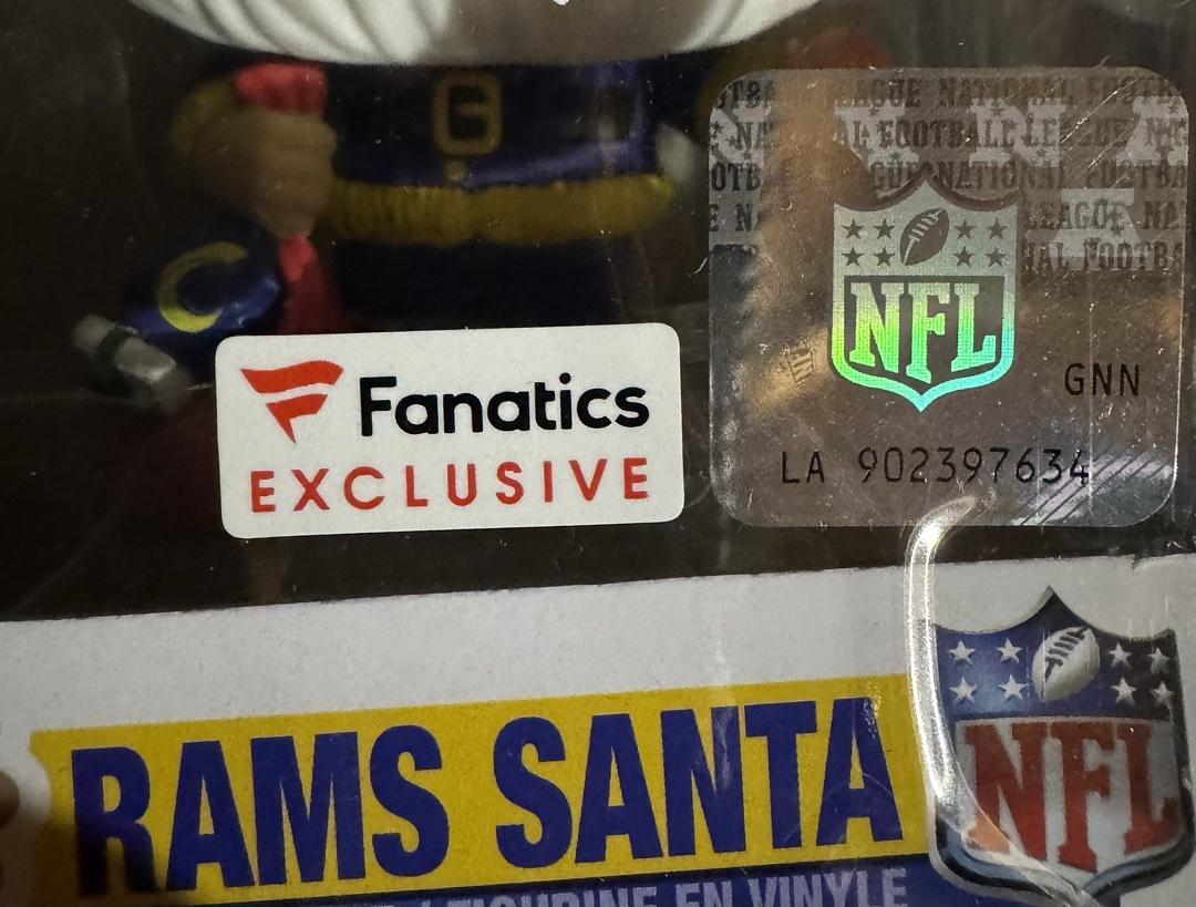 Jack Youngblood Signed Funko Pop #195 "Rams Santa" w/HOF Inscription - Schwartz COA