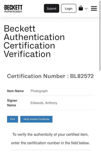Anthony Edwards Signed 11x14 Photo (Top Gun) - Beckett COA