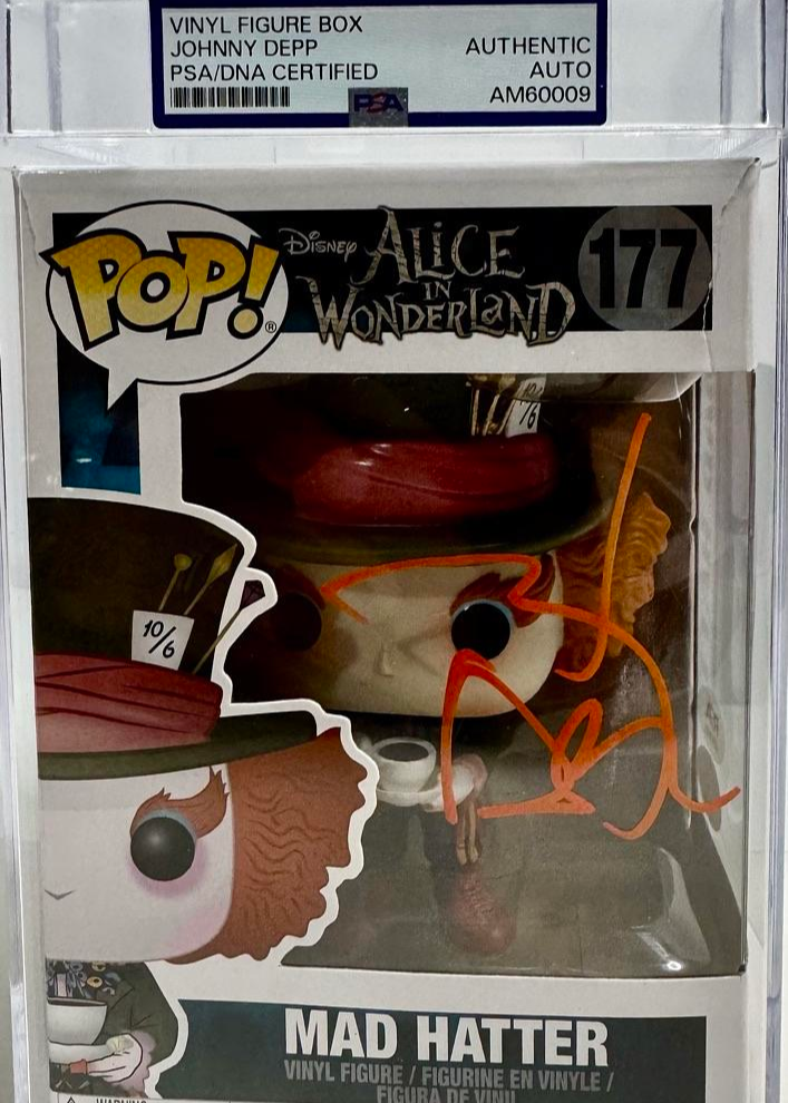 Johnny Depp Signed Funko Pop #177 Mad Hatter - PSA & JSA