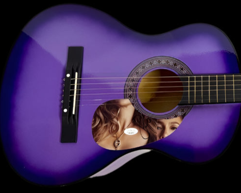 Jennifer Lopez Signed Purple Guitar - JSA COA #03