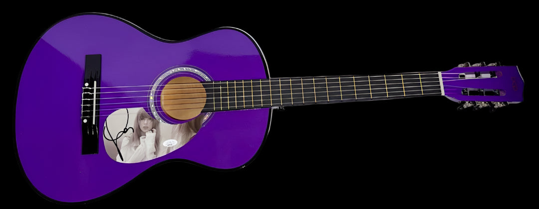 Taylor Swift Signed Purple Guitar - JSA COA #07