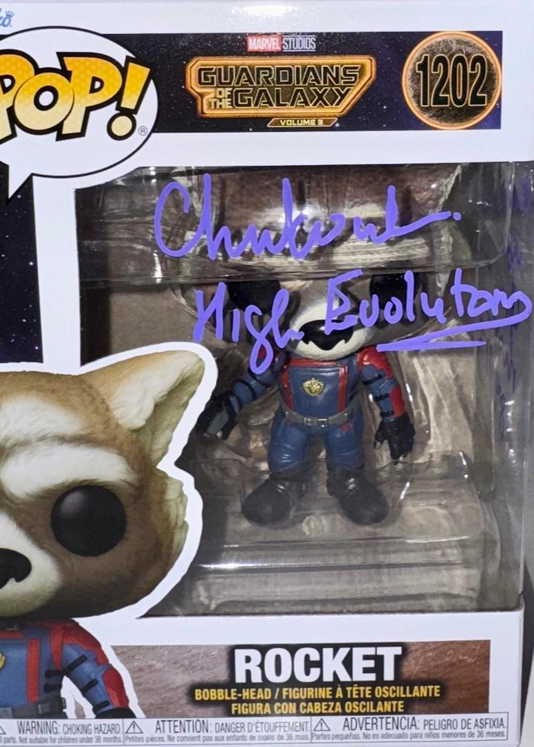 Chukwudi Iwuji Signed Funko Pop #1202 "Rocket Raccoon" (GOTG) w/ Inscription - SWAU