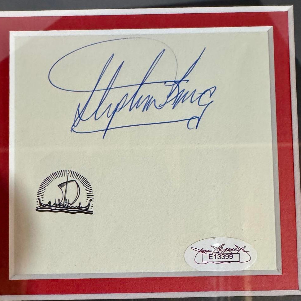 Stephen King Cusom Cut Signed & Framed Movie Poster (IT) - JSA COA