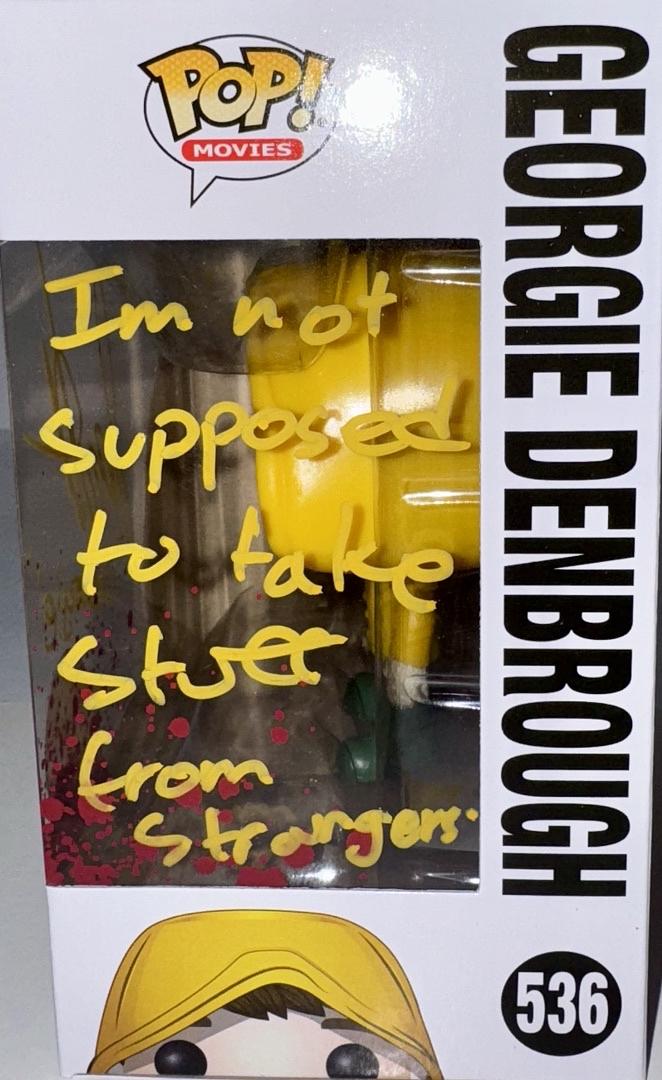 Jackson Robert Scott Signed Funko Pop #536 Chase Variant "Georgie Denbrough" (IT) w/Inscription - OCC Celebrity Marketing