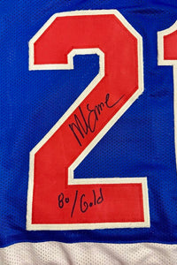 Mike Eruzione Signed Team USA Blue  Jersey - JSA COA