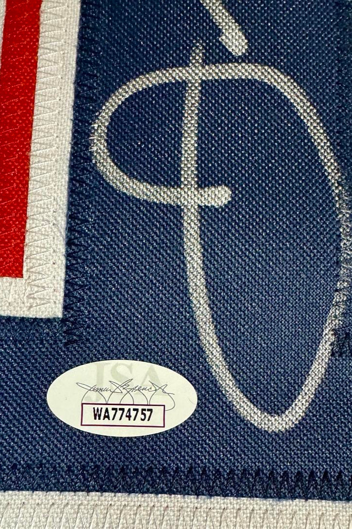 Julian Edelman Signed White Patriots Jersey - JSA COA #02
