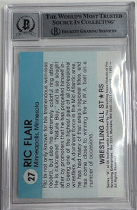 Ric Flair Signed 1982 All Stars Slabbed Card (Reprint) - Beckett Auto Grade 10 COA