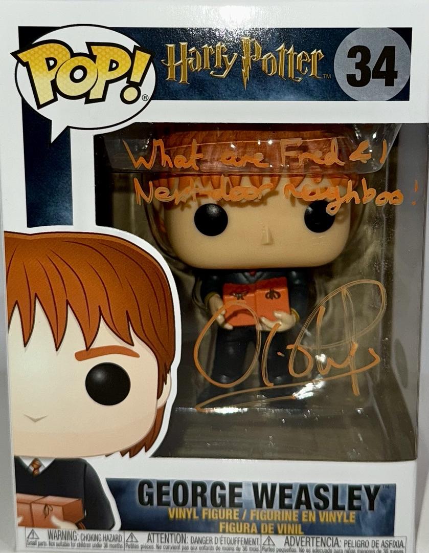 Oliver Phelps Signed Funko Pop #34 "George Weasley" (Harry Potter) w/Quote - JSA COA