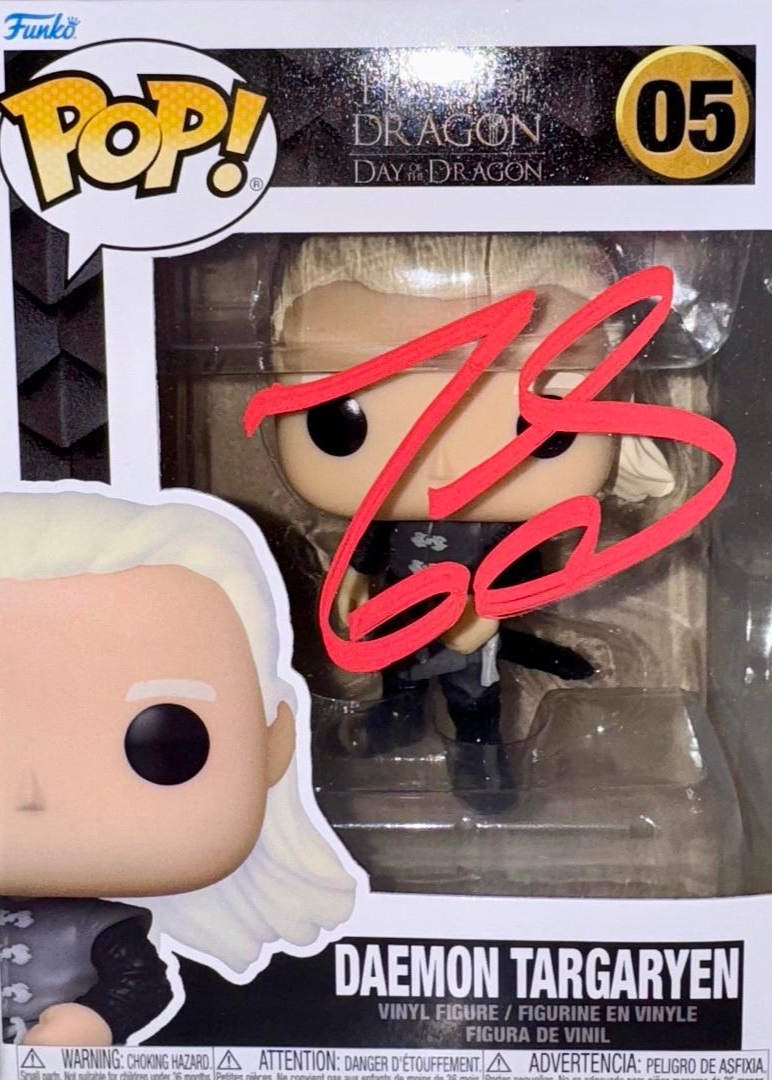 Matt Smith Signed Funko Pop #05 Daemon Targaryen (GOTG - House Of The Dragon)  - JSA COA #02