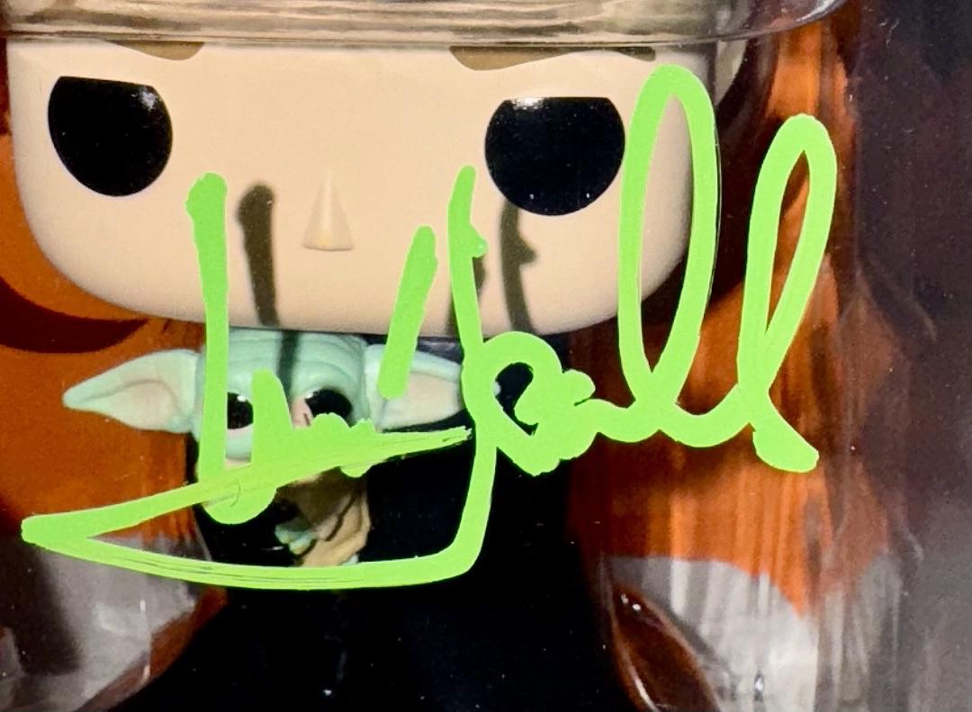 Mark Hamill Signed Funko Pop #482 Luke Skywalker w/Grogu (Star Wars) - Beckett COA