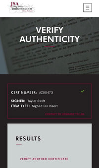 Taylor Swift Custom Framed & Signed CD Insert (The Tortured Poets Department) - JSA COA **SOLD**