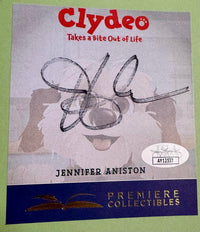 Jennifer Aniston Autographed Clydeo Takes a Bite -  JSA COA #02