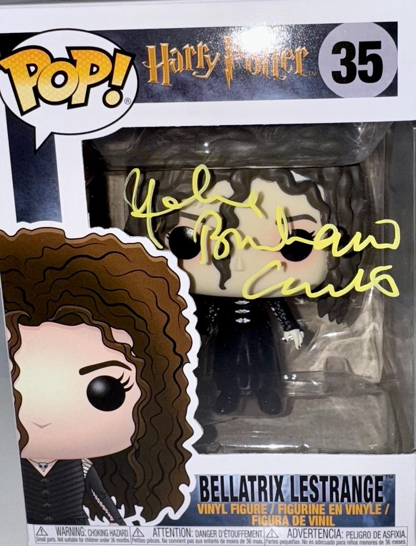 Helena Bonham Carter Signed Funko Pop #35 "Bellatrix Lestrange" (Harry Potter) - OC Celebrity Marketing  #01