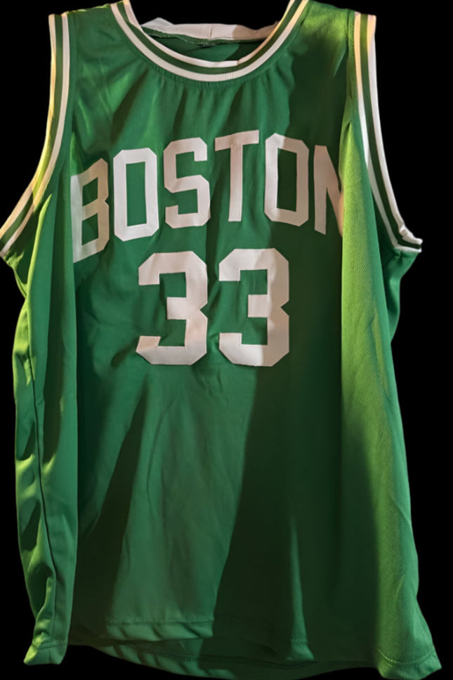 Larry Bird Signed Custom Green Celtics Jersey  - Larry Bird & SureShot Authenticated
