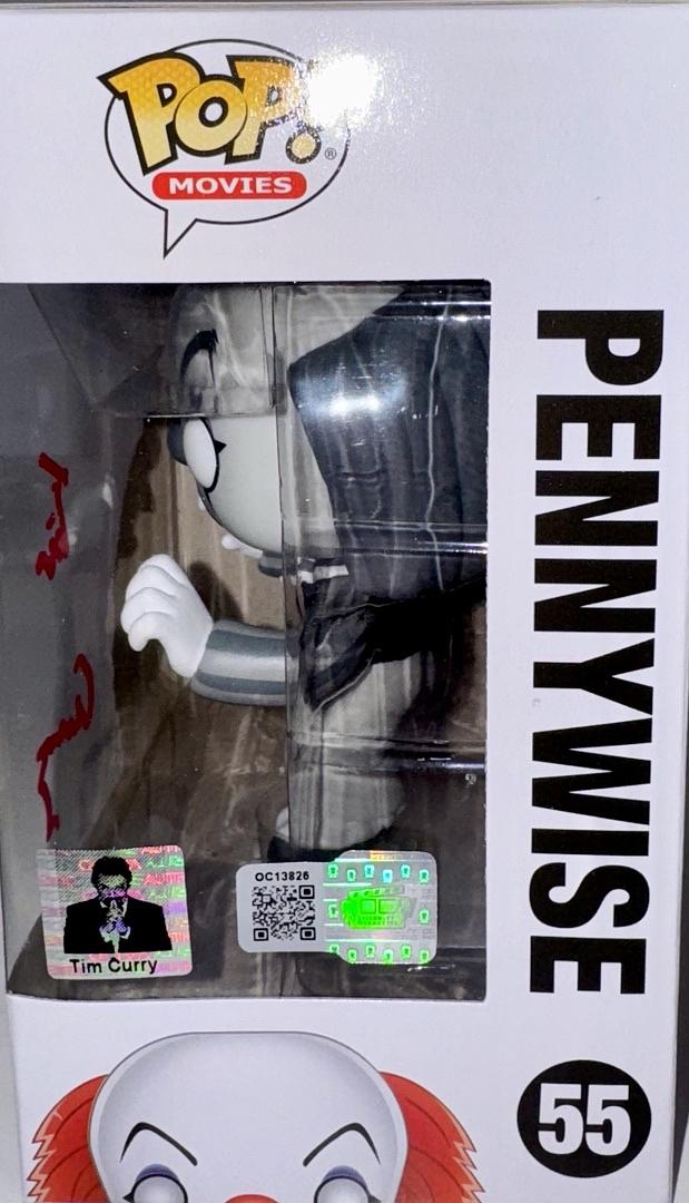 Tim Curry Signed Funko Pop #55 "Pennywise" (IT) - OC Celebrity Marketing COA
