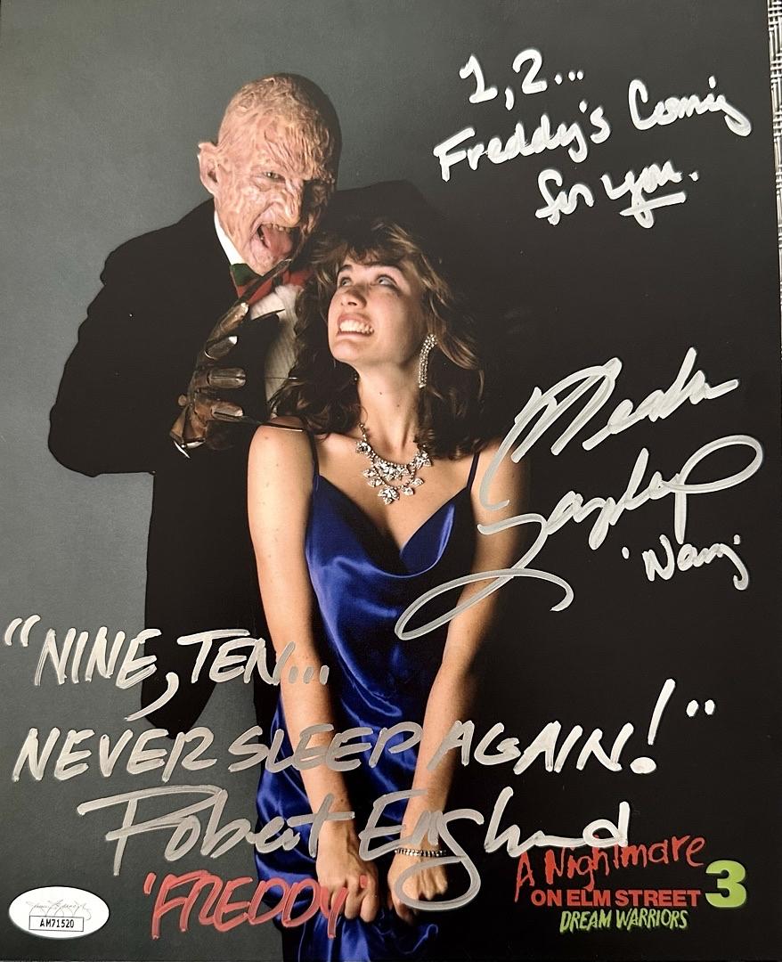 Robert Englund & Heather Langenkamp Signed 8x10 Photo (Nightmare On Elm Street) - JSA COA