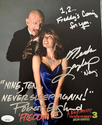 Robert Englund & Heather Langenkamp Signed 8x10 Photo (Nightmare On Elm Street) - JSA COA