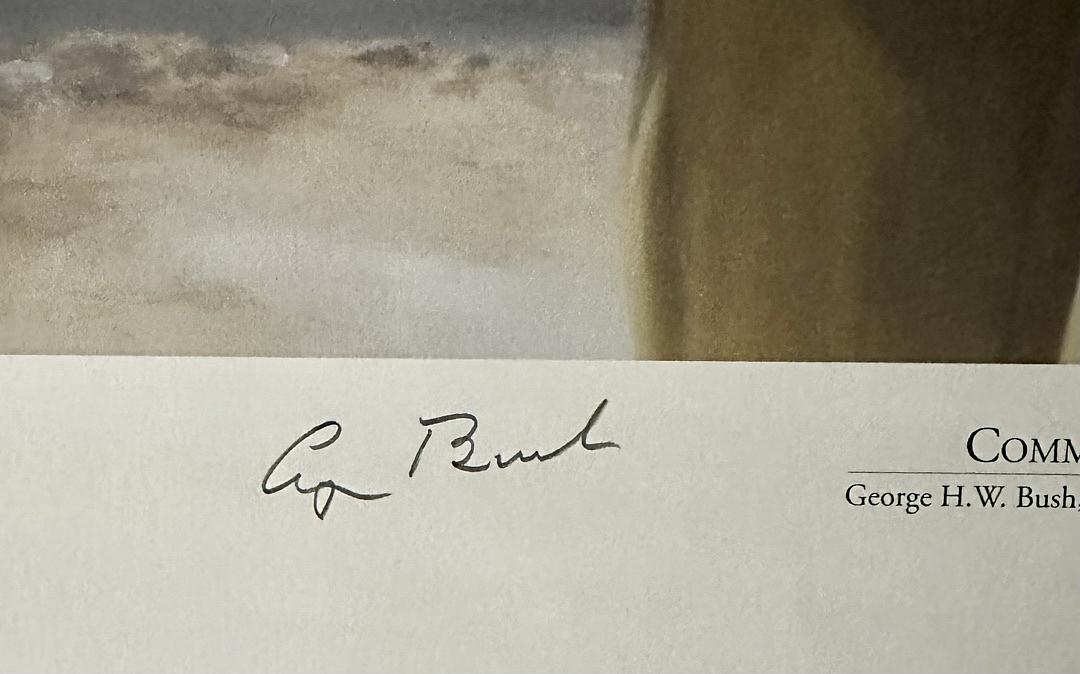George Bush 18x24 Framed Signed Lithograph Limited Release #69/500