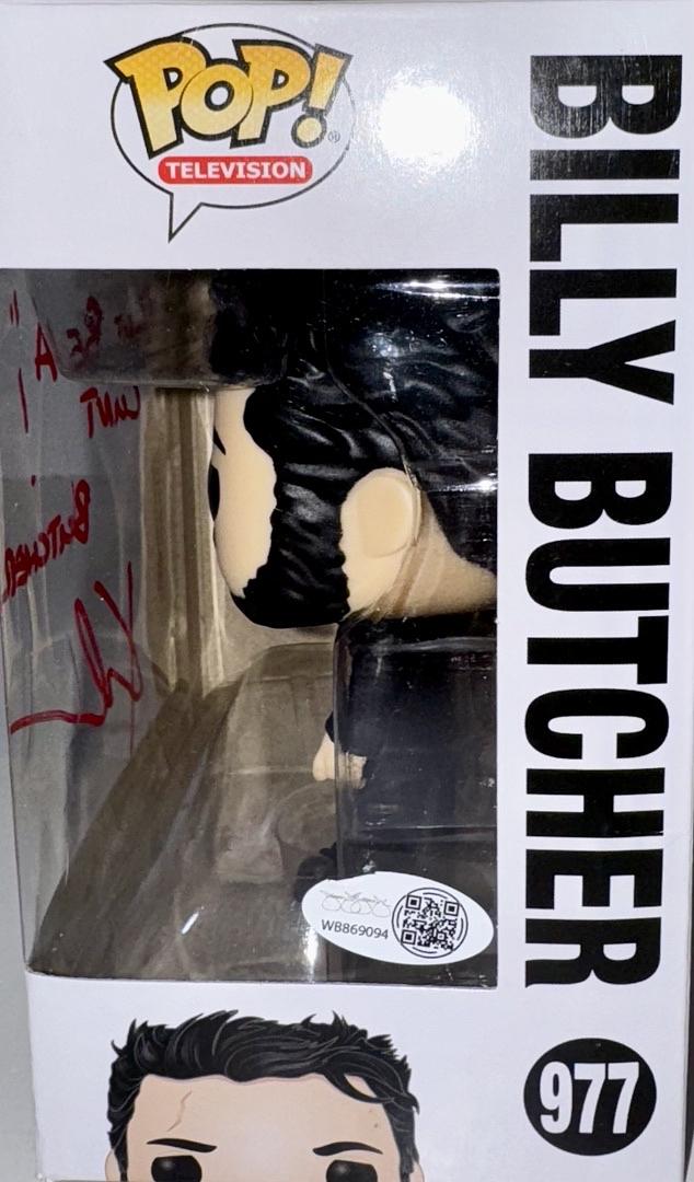 Karl Urban Signed Funko Pop #977 "Billy Butcher" (The Boys) w/Quote Red Ink - JSA COA