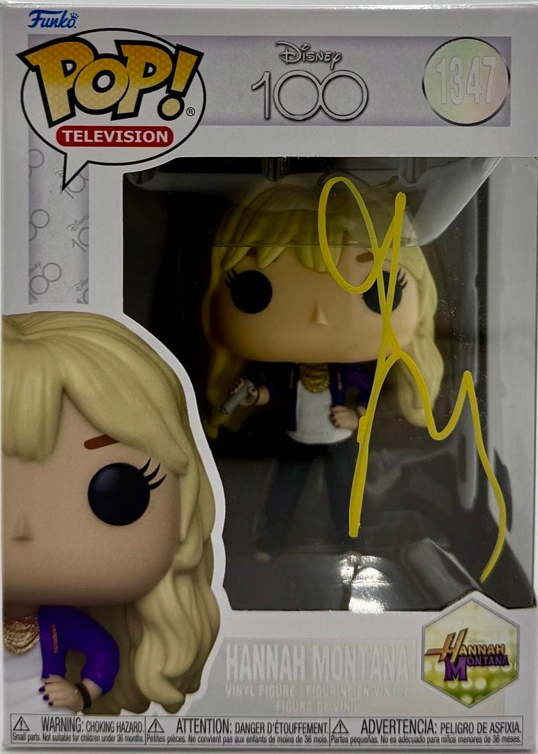 Miley Cyrus Signed Funko Pop #1347 (Hannah Montana)  - Beckett COA