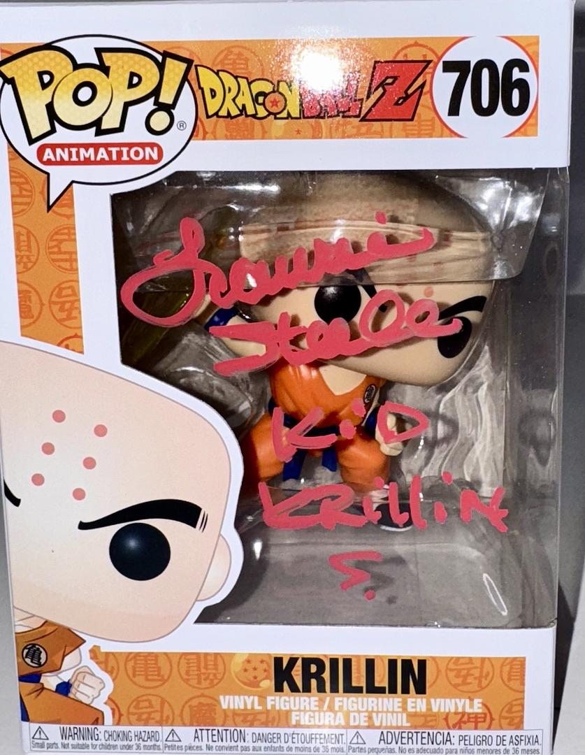 Laurie Steele Signed Funko Pop #706 "Krillin" (Dragonball Z) - OC Celebrity Marketing