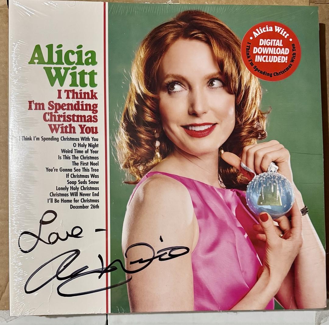 Alicia Witt Signed Album "I Think I'm Spending Christmas With You" Vinyl Record - Beckett COA