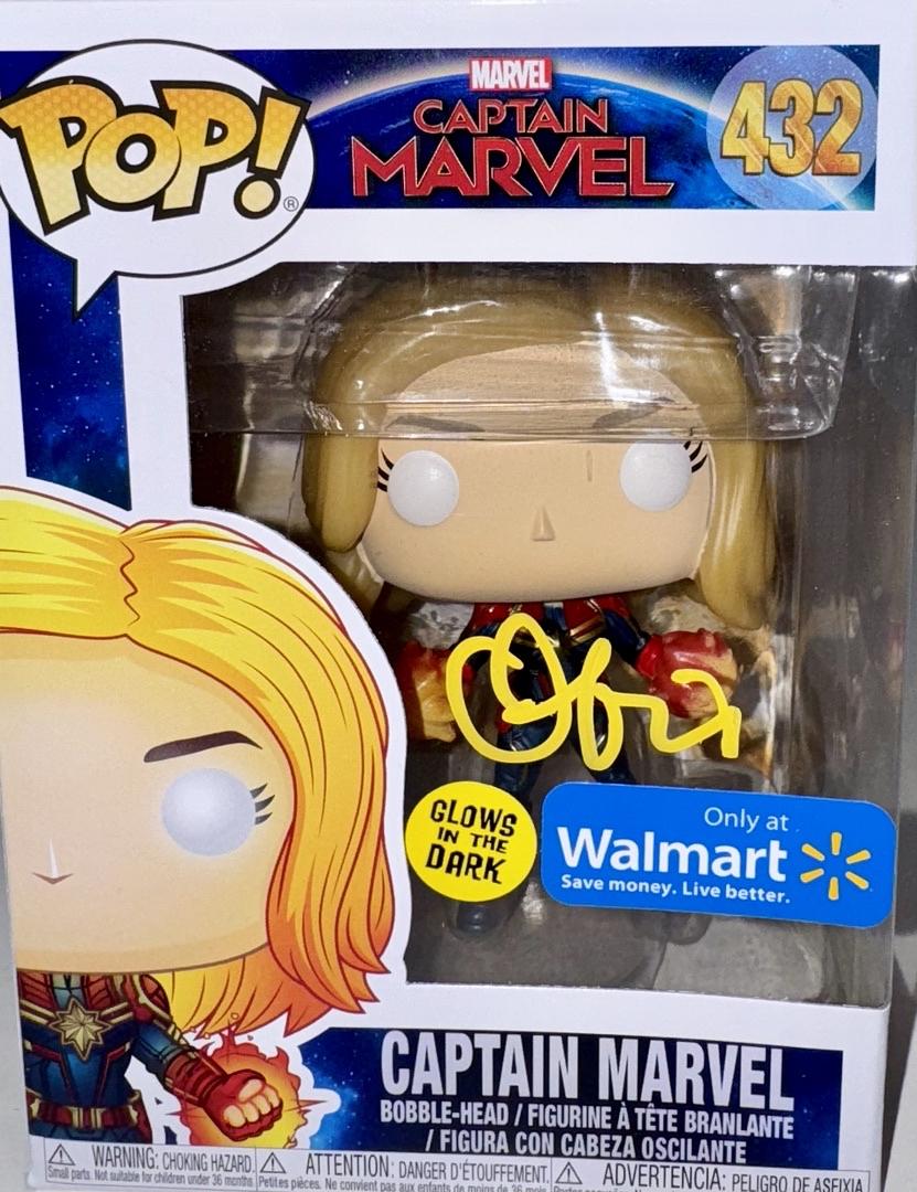 Brie Larson Signed Funko Pop #432 "Captain Marvel" Avengers - Beckett COA