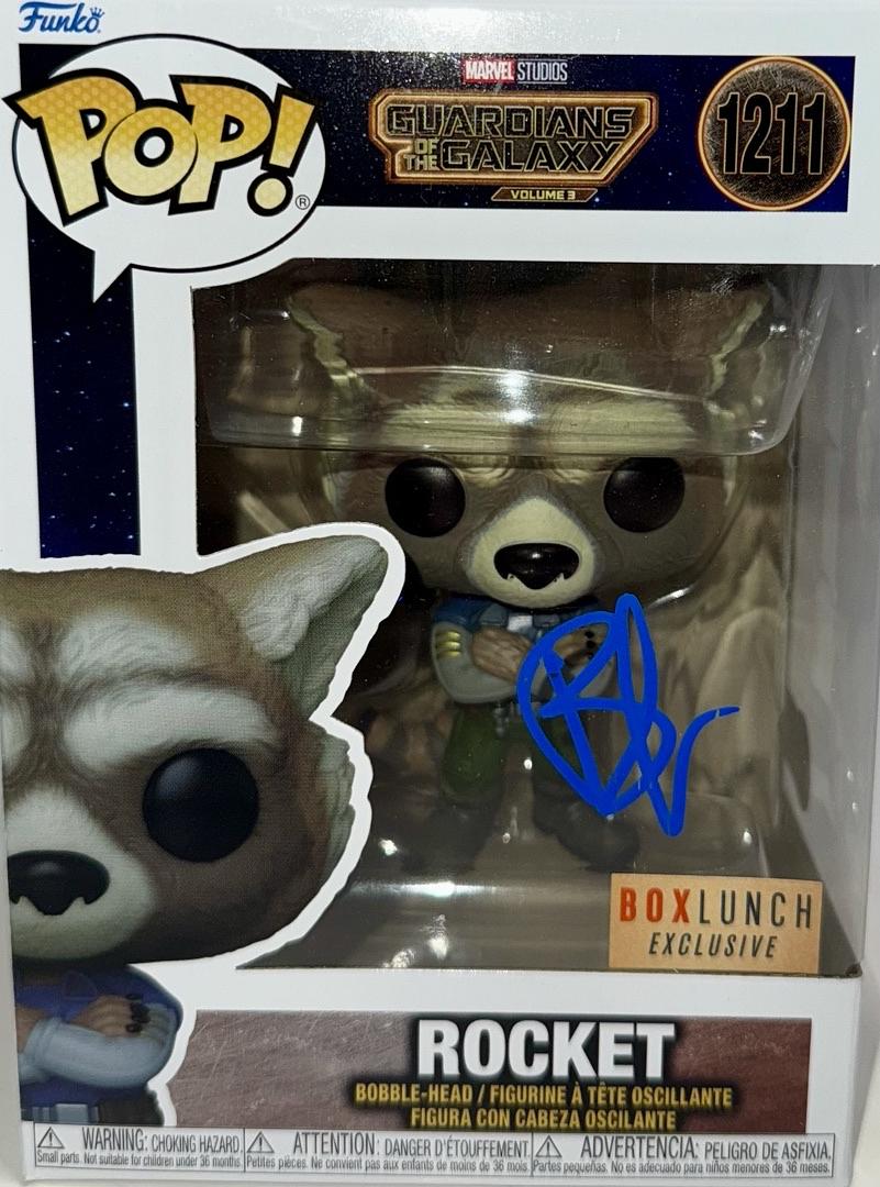 Bradley Cooper Exclusive Signed Funko Pop #1211 "Rocket Raccoon" (GOTG) - Beckett COA #06