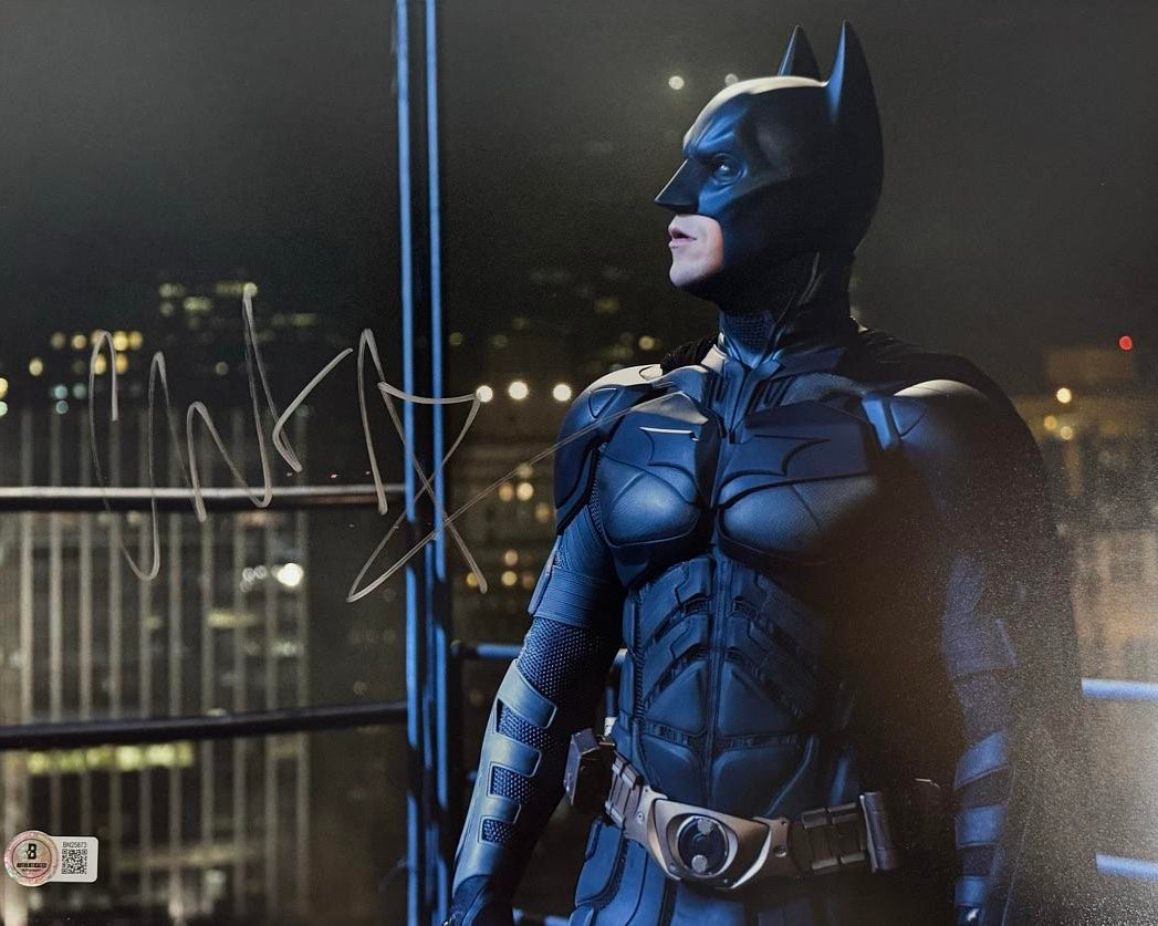 Christian Bale Signed 11x14 Photo (Batman Dark Knight) - Beckett COA #01