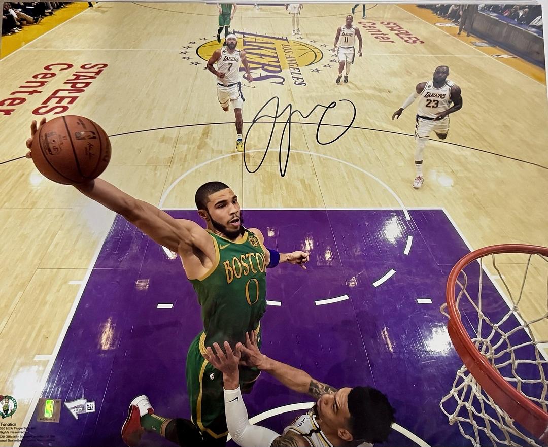 Jayson Tatum Signed 16x20 Photo Boston Celtics - Fanatics COA #02