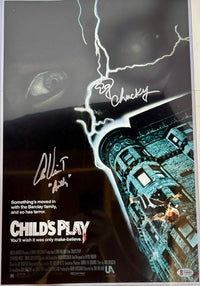 Ed Gale & Alex Vincent Signed 11x17 Poster (Child's Play) w/Inscription - BAS COA