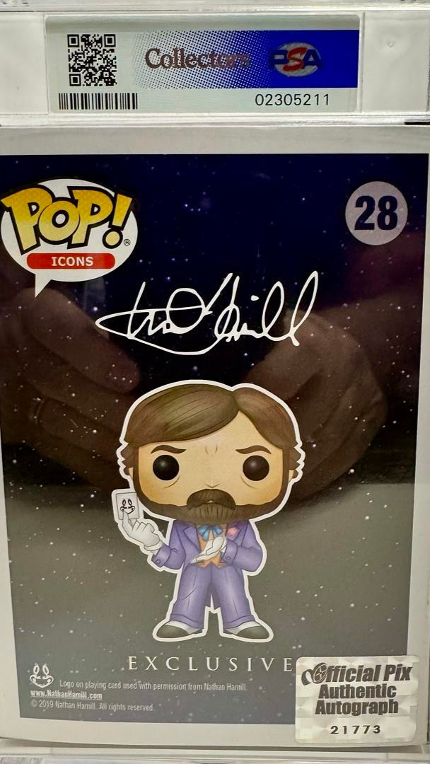 Mark Hamill Signed Encapsulated and Graded Funko Pop #28 Joker / Mark Hamill Exclusive - Official Pix COA PSA Graded