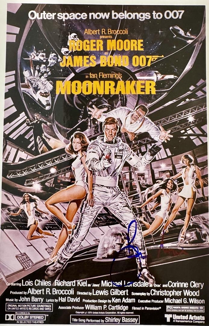 Roger Moore Signed 8x10 Photo (Moonraker) - JSA COA
