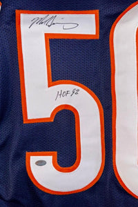 Mike Singletary Signed Custom Bears Jersey w/ HOF Inscription - Schwartz COA #02