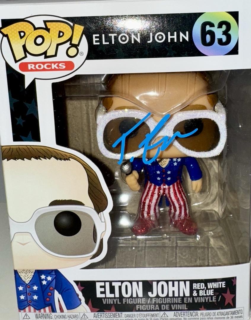 Taron Egerton Signed Funko Pop #63 "Elton John" - Beckett COA