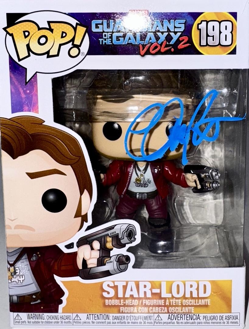 Chris Pratt Signed Funko Pop #198 "Star Lord" GOTG - Beckett COA #02