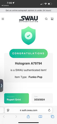 Rupert Grint Signed Funko Pop #134 "Ron Weasley" (Harry Potter) - SWAU