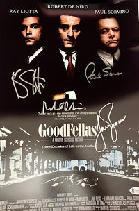 Robert DeNiro, Ray Liotta, Paul Sorvino, Lorraine Bracco Signed 11x17 Goodfellas Mini-Poster - Beckett COA