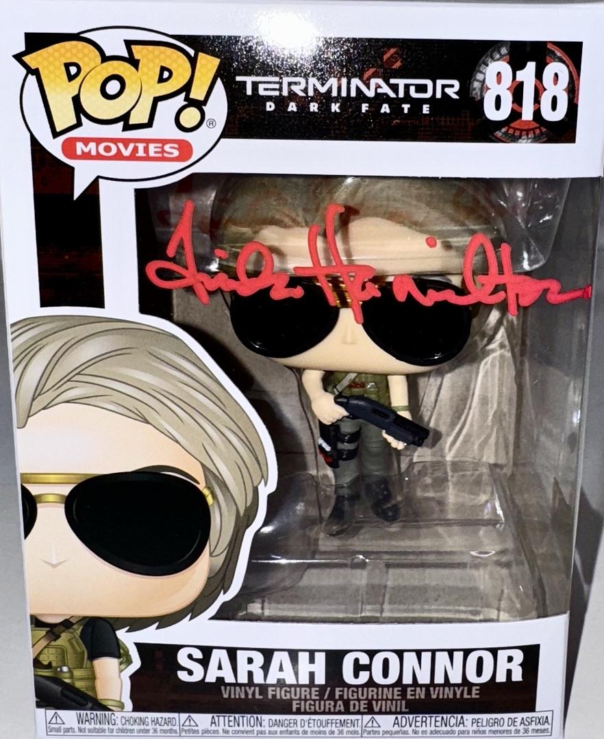 Linda Hamilton Signed Funko Pop #818 Sara Connor (Terminator) - Beckett COA #02