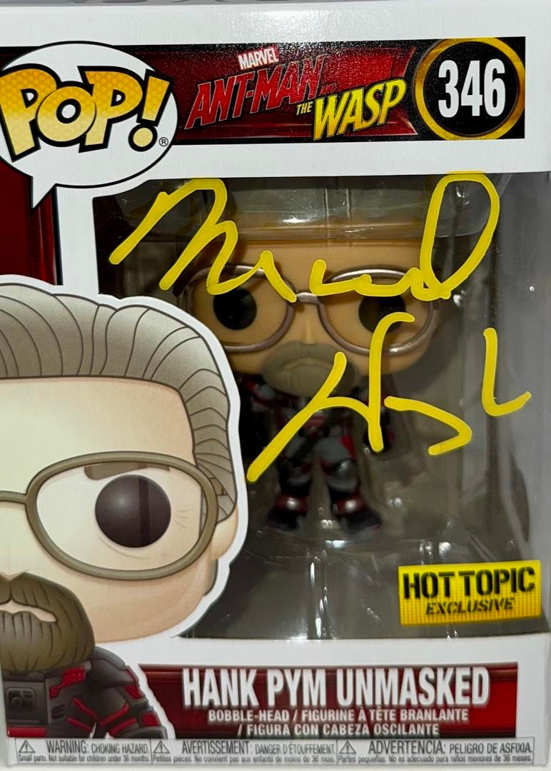Michael Douglas Signed Funko Pop #346 "Hank Pym Unmasked" (Ant-Man) - Beckett COA #02