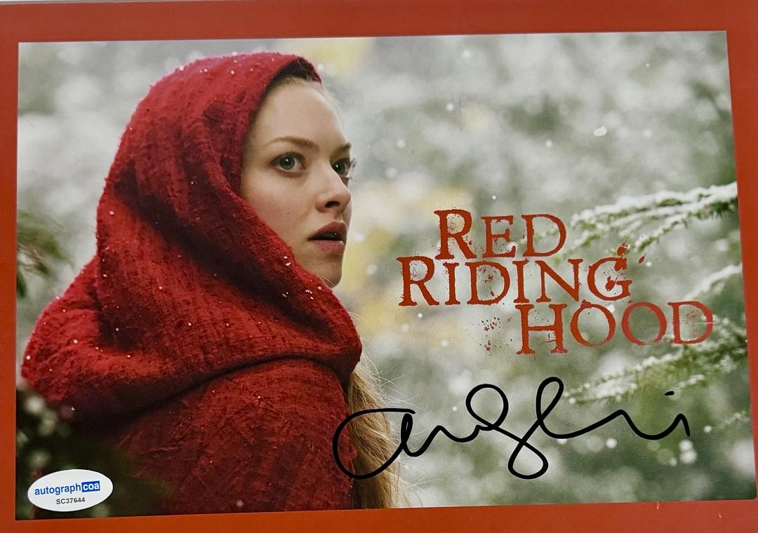 Amanda Seyfreid Signed 8x10 Program Photo (Red Riding Hood) - ACOA