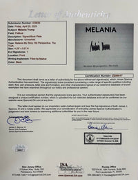 Melania Trump Autographed Collector's Edition "Melania" Book - JSA COA #02 w/full letter of authenticity