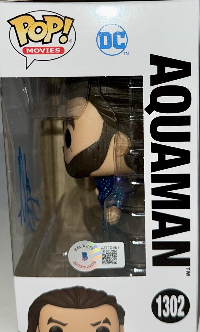 Jason Mamoa Signed Funko Pop #1302 "Aquaman" (DC Universe) - JSA COA
