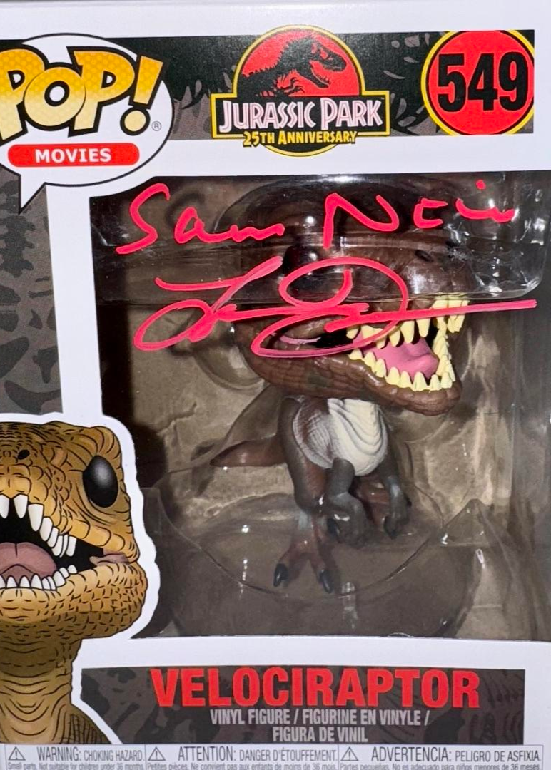 Laura Dern & Sam Neill Signed 25th Anniversary Funko Pop #549 (Jurassic Park) -  Celebrity Authentics #02