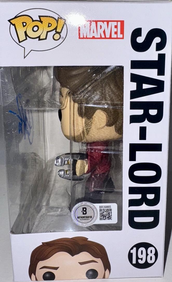 Chris Pratt Signed Funko Pop #198 "Star Lord" GOTG - Beckett COA #01