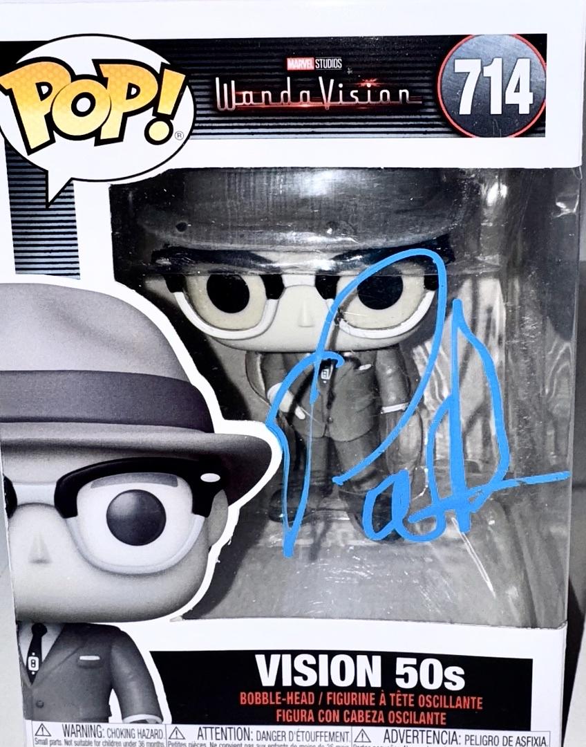 Paul Bettany Signed Funko Pop #714 "Vision" (Wanda Vision) - Beckett COA